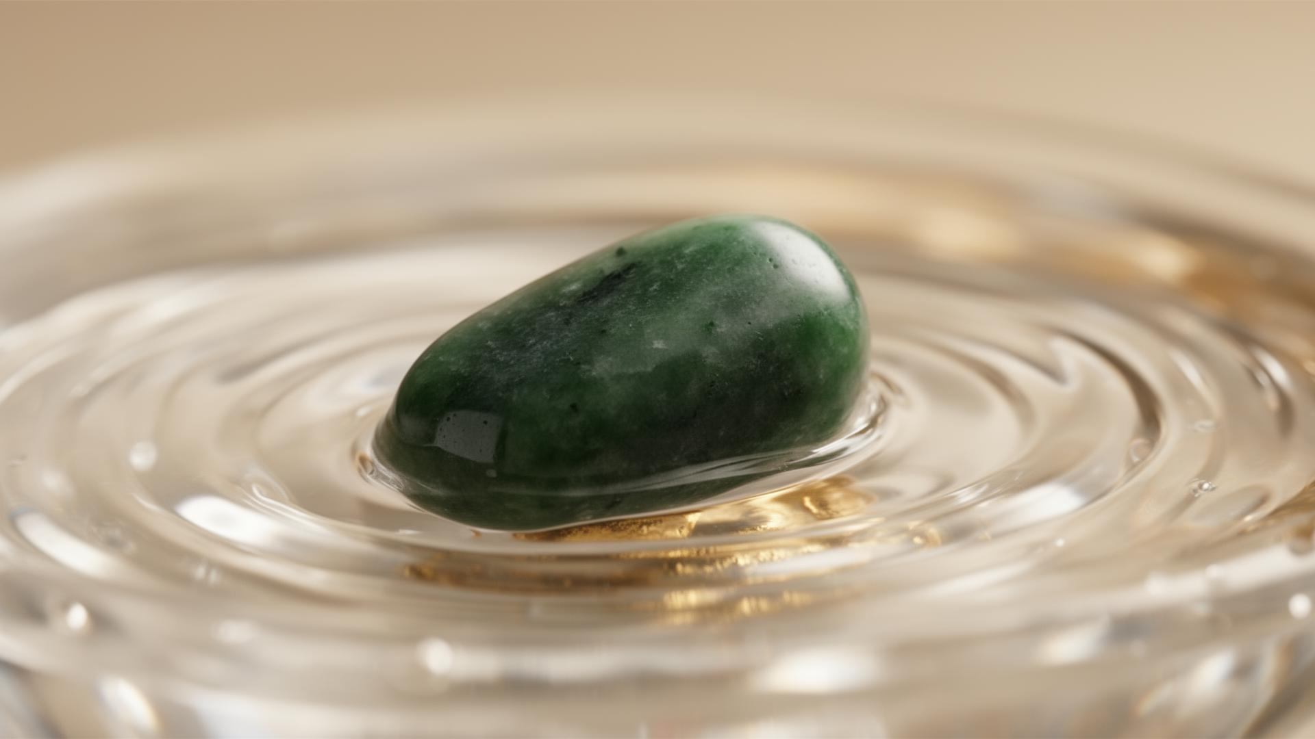 Pierre de jade dans l'eau - Clinique Ruiyi MTC